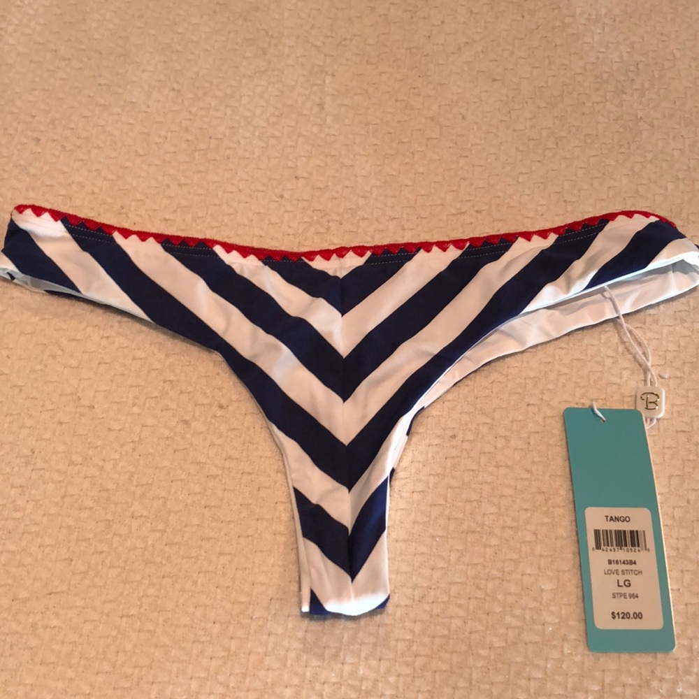 Beach Bunny striped thong bottoms